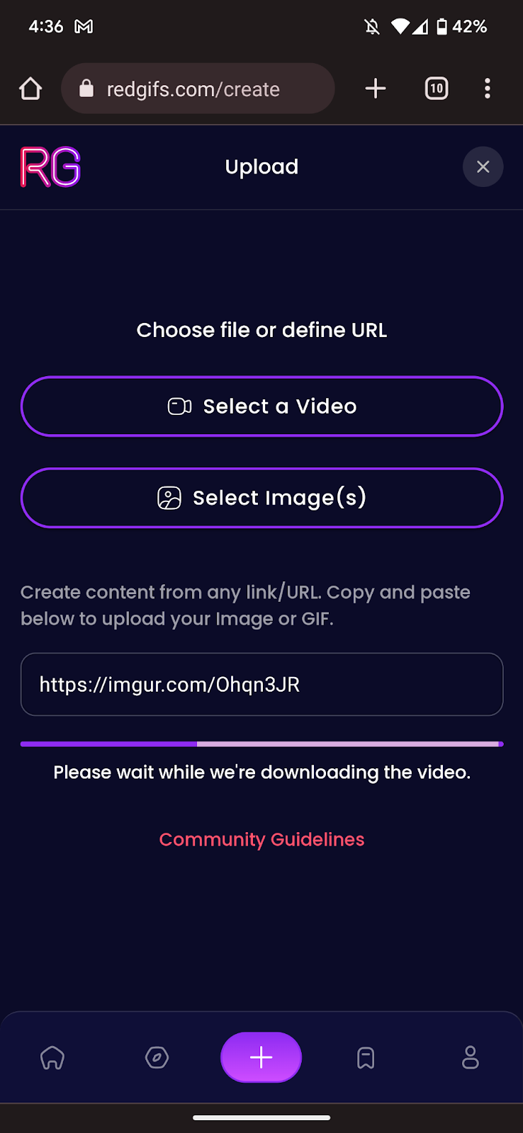 How to convert an Imgur link in to a RedGIF RedGIFs